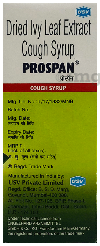 Prospan Dried Ivy Leaf Extract Cough Syrup | Sugar-Free