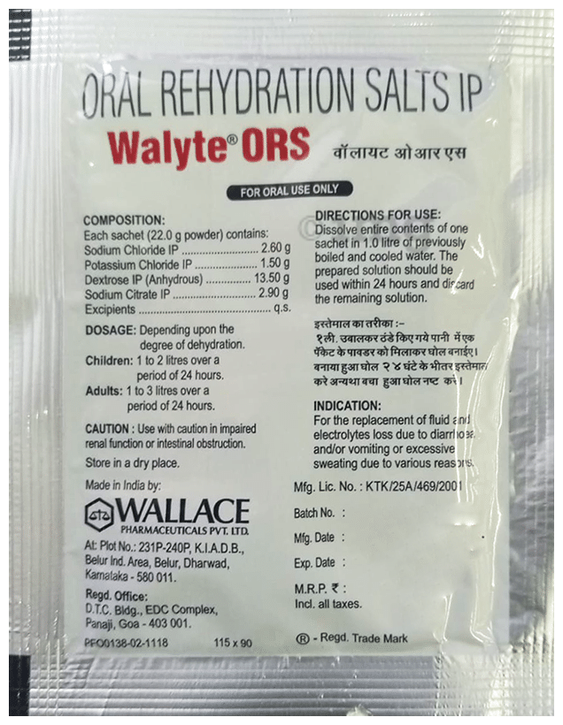 Walyte ORS for Instant Hydration &amp; Electrolyte Balance | Flavour Powder Orange