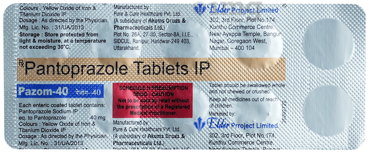 Pazom 40mg Tablet