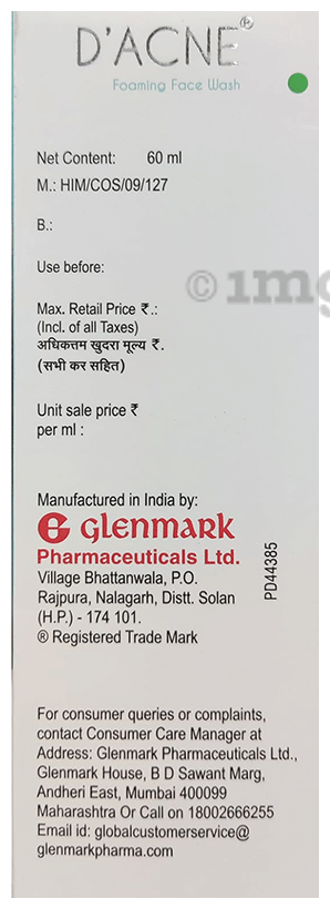 D Acne Foaming Face Wash with Salicylic &amp; Glycolic Acid