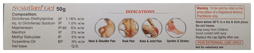 Systaflam Analgesic, Anti-Inflammatory &amp; Muscle Relaxant Gel