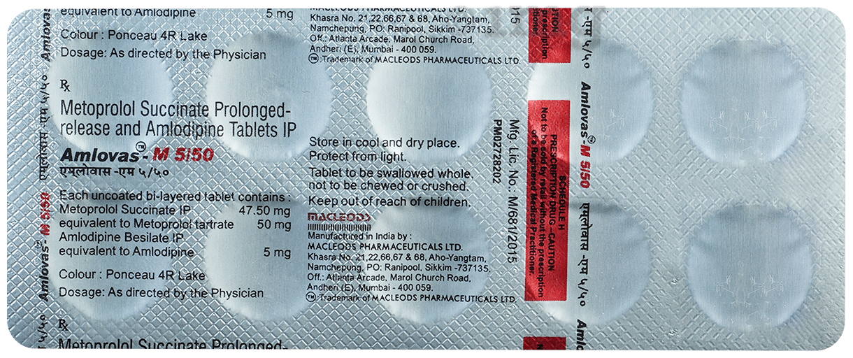Amlovas-M 5/50 Tablet PR