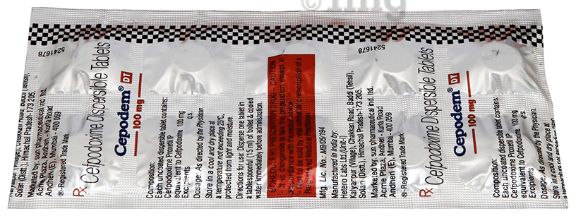 Cepodem DT 100mg Tablet