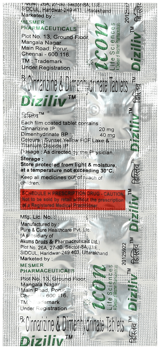 Diziliv 20 mg/40 mg Tablet