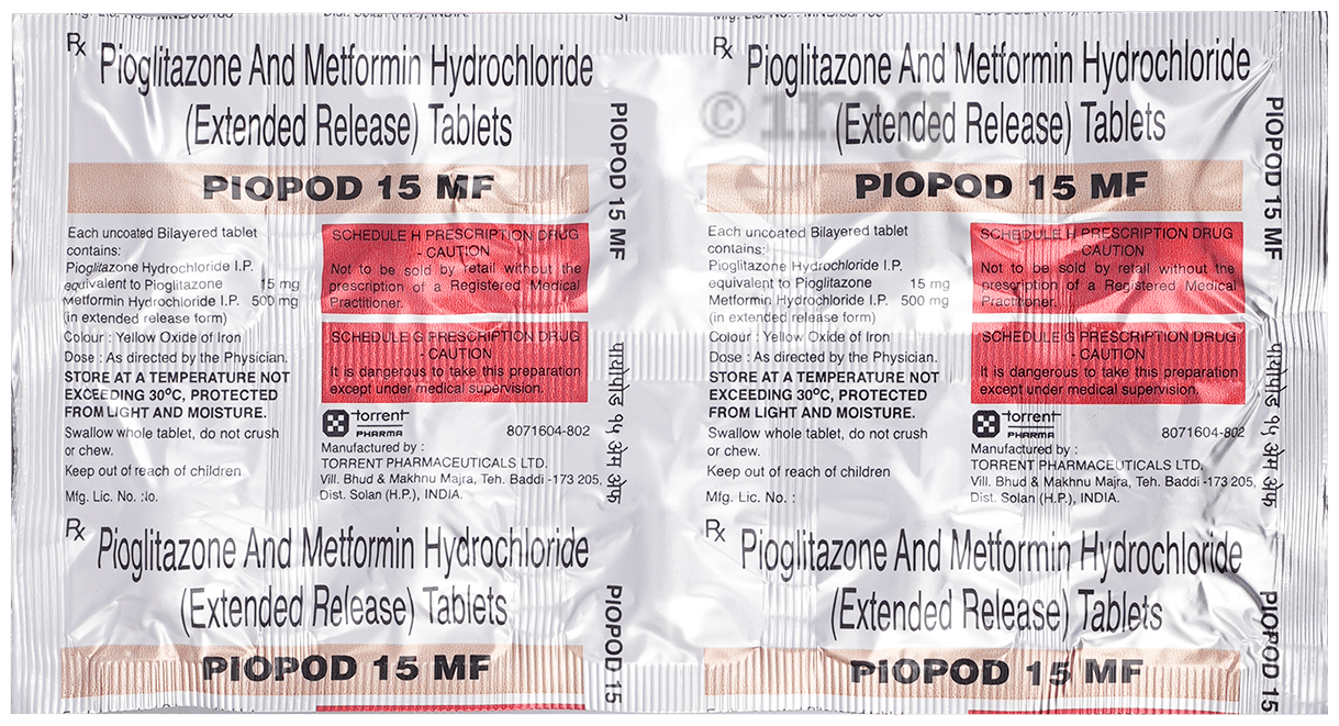 Piopod 15 MF Tablet ER