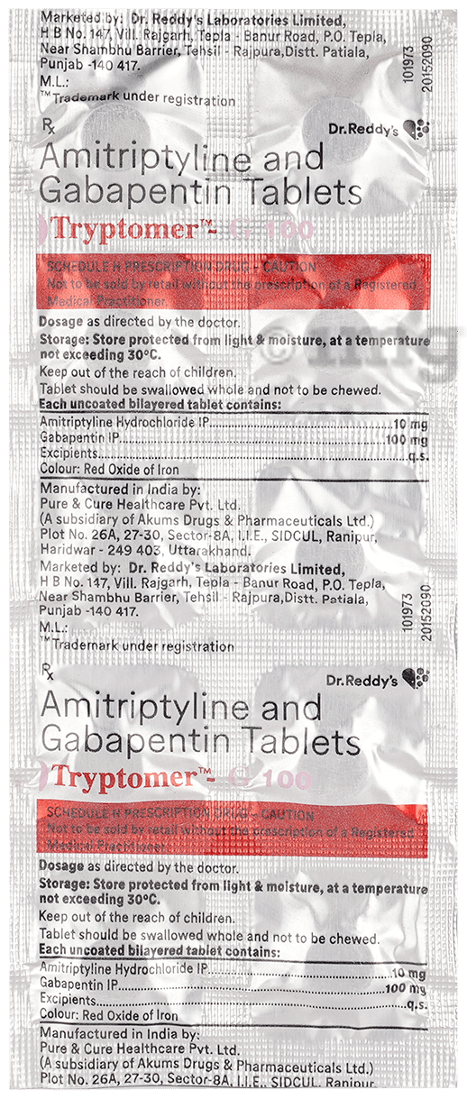 Tryptomer G 100 mg/10 mg Tablet