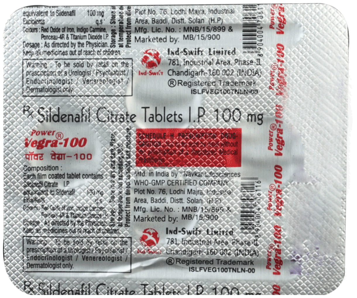 Power Vegra 100mg Tablet