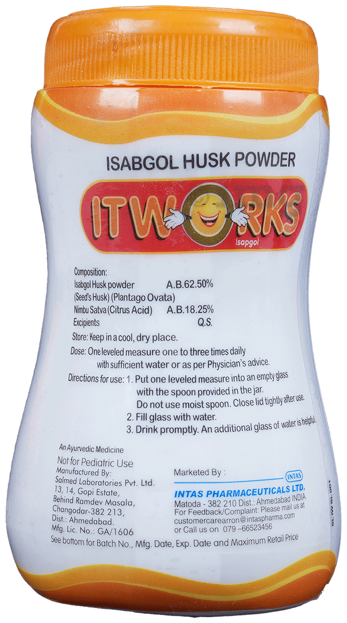 Itworks  Isabgol Husk Instant Mix Powder | Sugar-Free | Flavour Orange