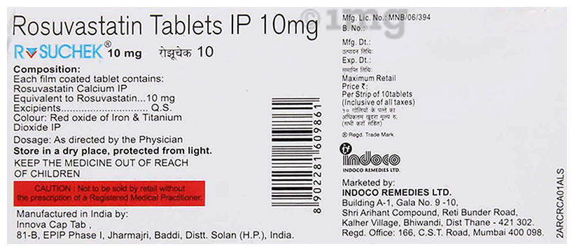 Rosuchek 10mg Tablet