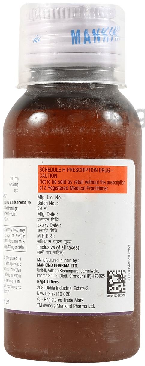 Ibukind Plus 100 mg/162.5 mg Suspension