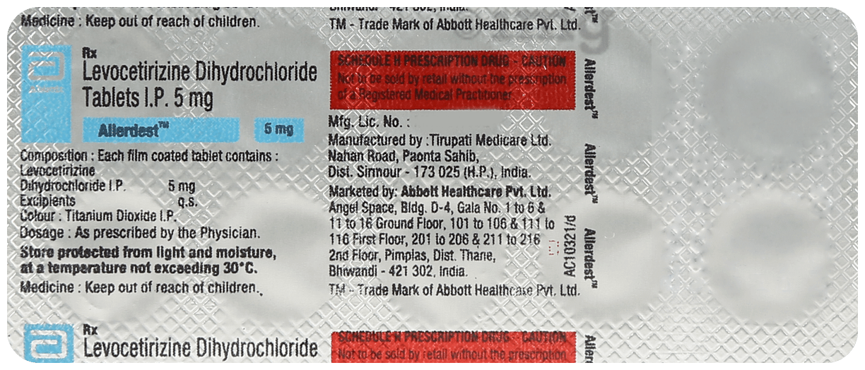 Allerdest 5mg Tablet