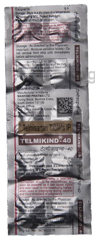 Telmikind 40 Tablet