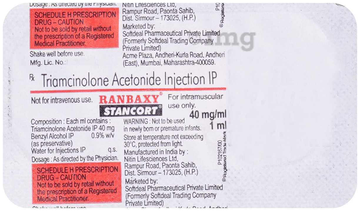 Stancort 40mg Injection