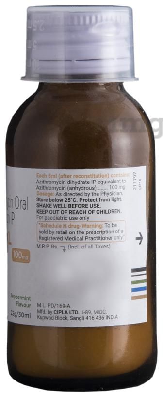 Azee XL 100mg Dry Syrup Peppermint