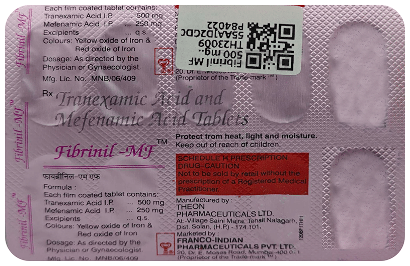 Fibrinil MF 500 mg/250 mg Tablet