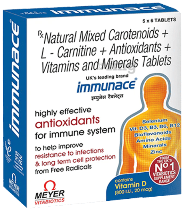 Immunace Tablet with Carotenoids + Vitamin D for Antioxidant and Immune Support