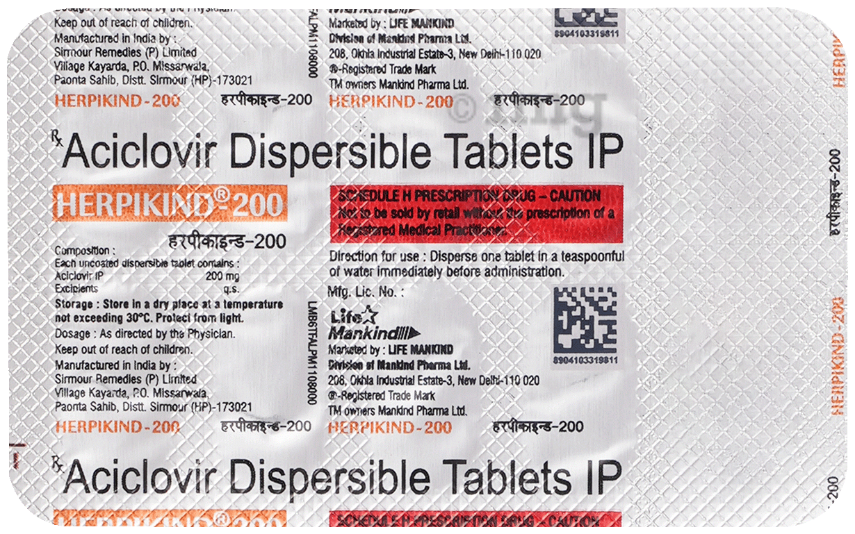 Herpikind 200 Tablet DT