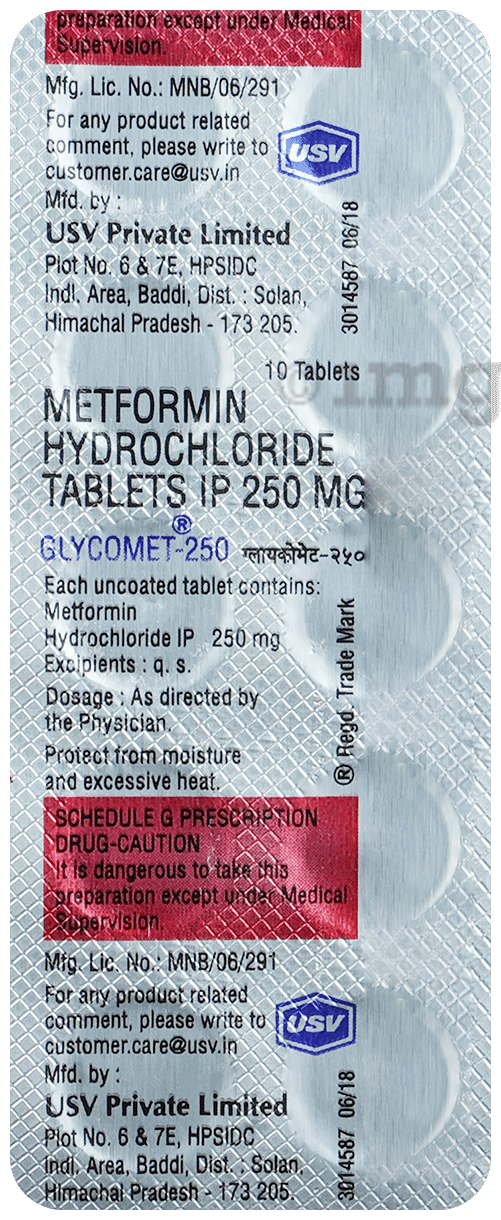 Glycomet 250 Tablet