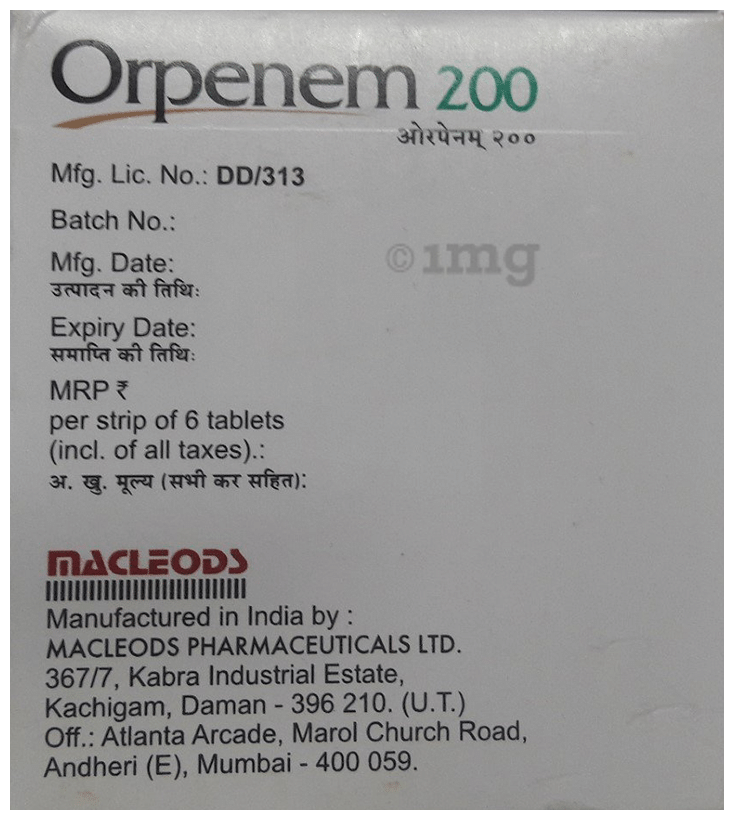 Orpenem 200 Tablet