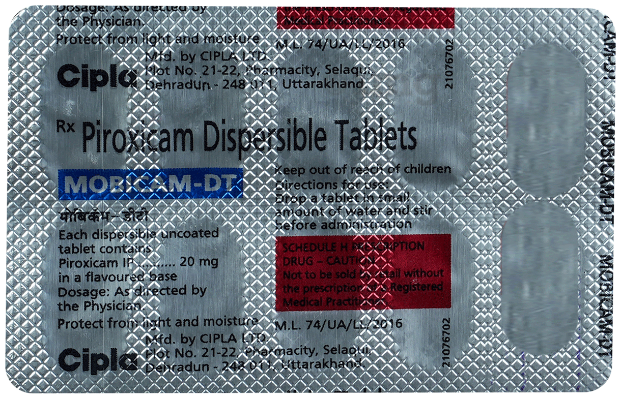 Mobicam 20mg Tablet DT