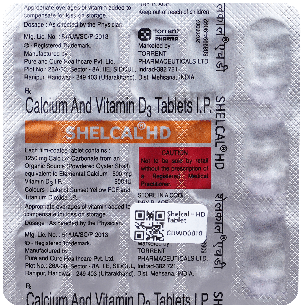 Shelcal - HD Tablet with Calcium &amp; Vitamin D3 | Bone, Joint &amp; Muscle Care