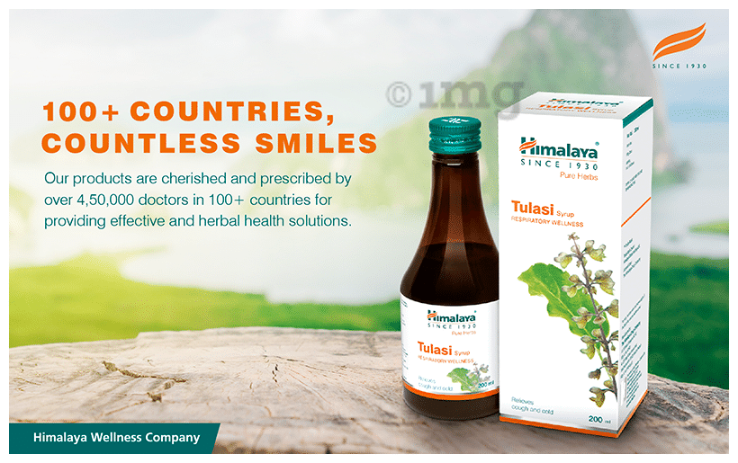 Himalaya Wellness Himalaya Tulasi Syrup | Respiratory Wellness | Helps Relieve Cough and Cold