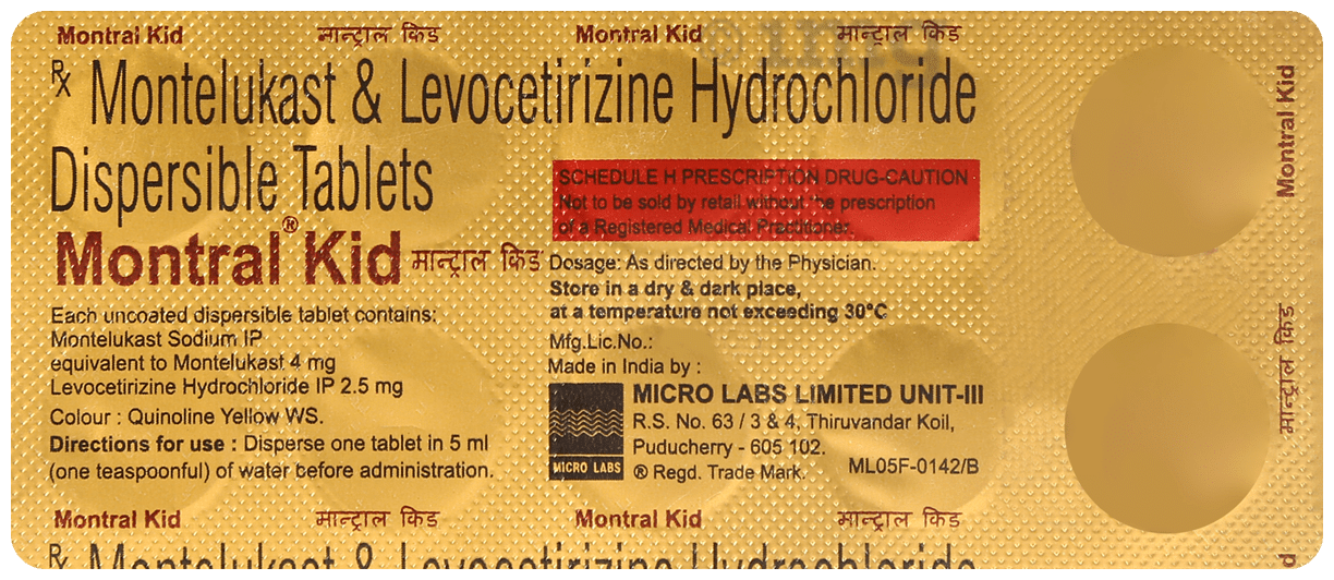 Montral Kid 2.5 mg/4 mg Tablet