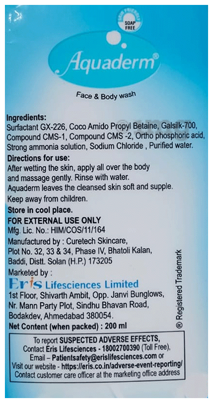 Aquaderm Face &amp; Body Wash