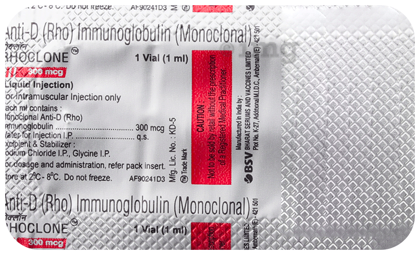 Rhoclone 300mcg Injection