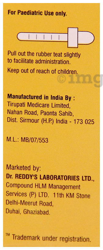 Kidrich-D3 Vitamin D3 (Cholecalciferol) 800 IU/ml Nano Drop | For Kids' Bone Health