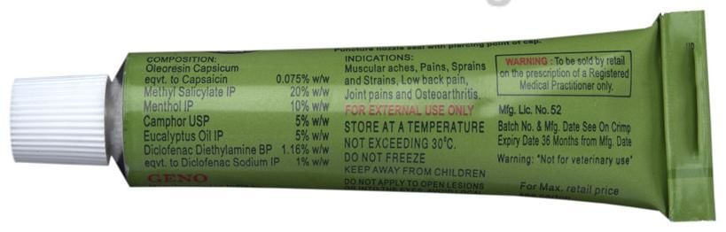 Myolaxin-D Ointment for Joint Pain &amp; Swelling Relief