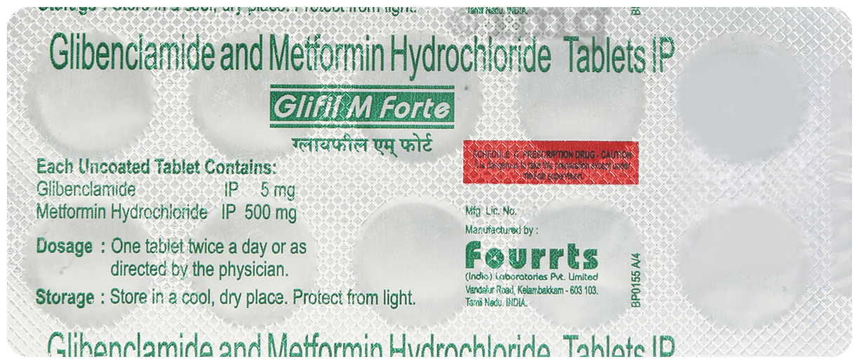 Glifil M Forte 5mg/500mg Tablet