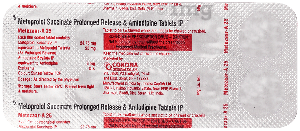 Metozaar-A 5mg/25mg Tablet