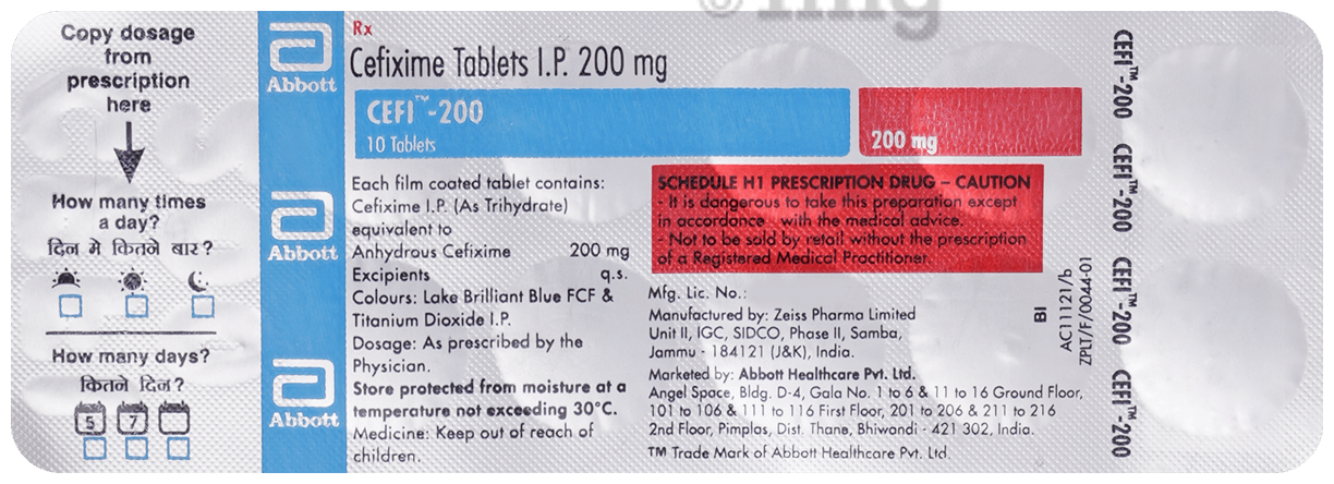 Cefi 200 Tablet