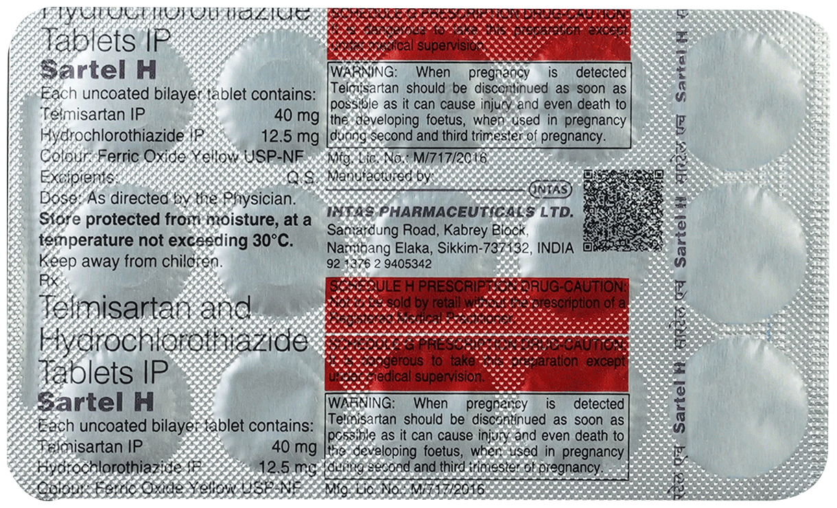 Sartel H 40 Tablet