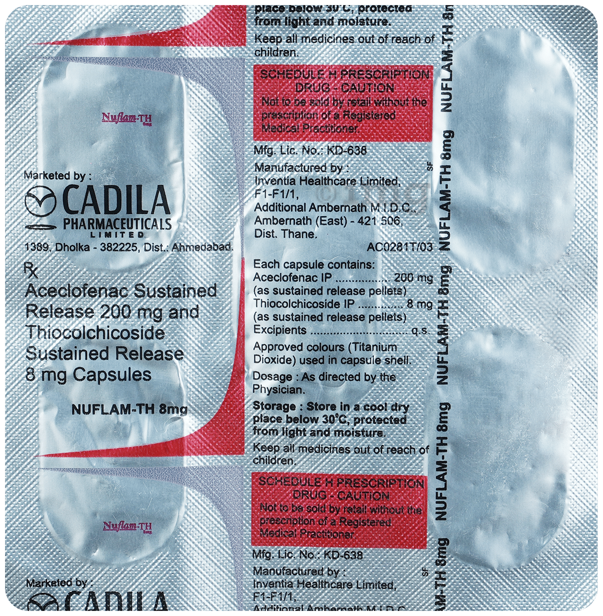 Nuflam-TH 8mg Capsule SR
