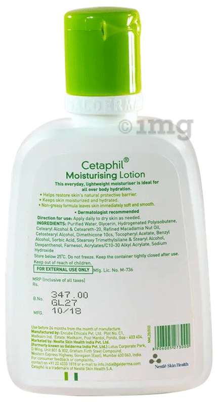 Cetaphil Moisturising Lotion with Avocado Oil, Vitamin E, B3 &amp; B5 | For Dry and Sensitive Skin