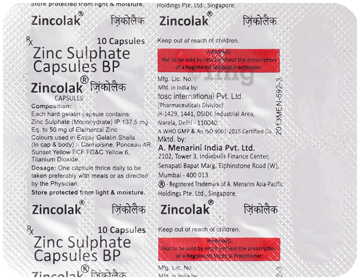 Zincolak Capsule