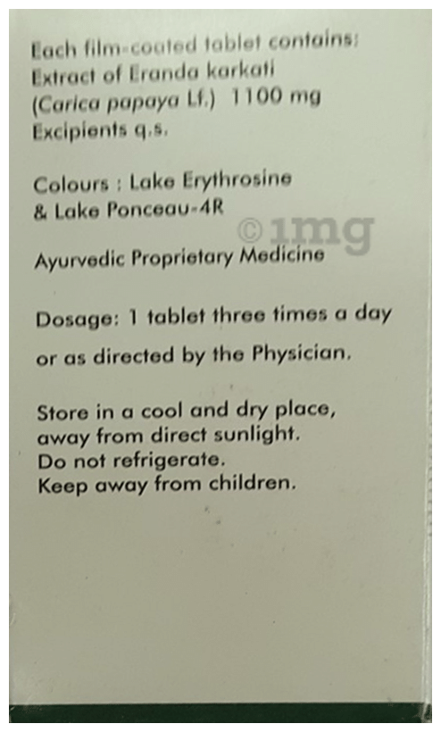 Caripill Carica Papaya Leaf Extract Tablet