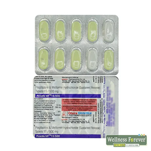 PIOSAFE-MF 15/500MG 10TAB