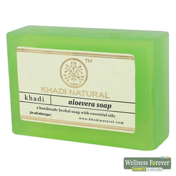 KHADI NATURAL ALOE VERA HANDMADE SOAP - 125GM