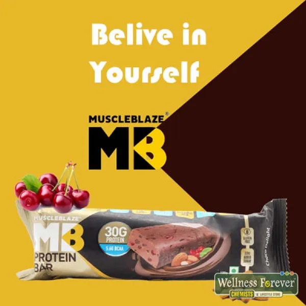 MUSCLEBLAZE CHOCO CRANBERRY PROTEIN BAR - 72GM