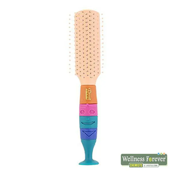 ROOTS JUNIOR ZONE FLAT HAIR BRUSH FOR KIDS - MULTI COLOUR