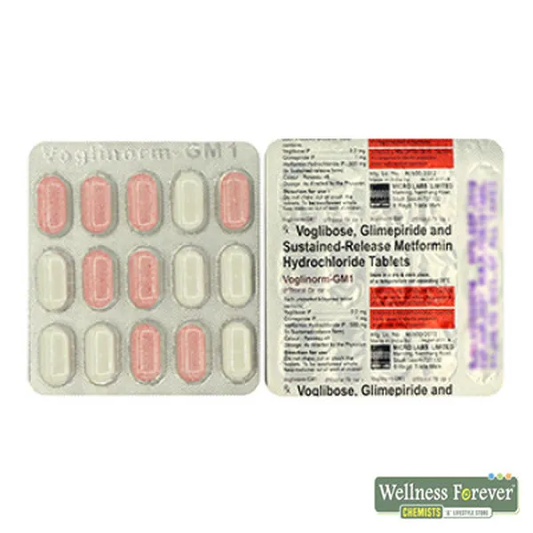 VOGLINORM-GM 1MG 15TAB