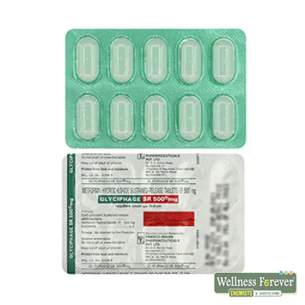 GLYCIPHAGE-SR 500MG 10TAB