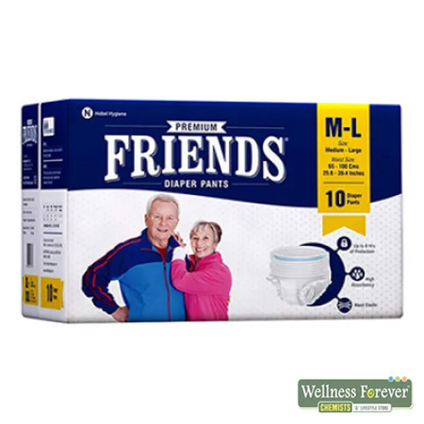 FRIENDS PREMIUM PULL UPS DIAPER PANTS - 10 PIECE, M-L