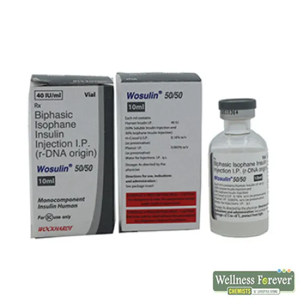 WOSULIN 50/50 40IU INJ 10ML VIAL