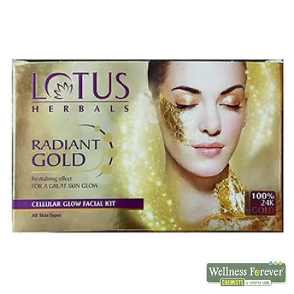 LOTUS HERBAL GOLD CELLULAR FACIAL GLOW KIT - 37G