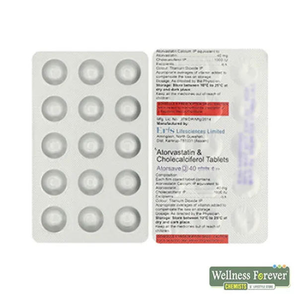 ATORSAVE-D 40MG 15TAB