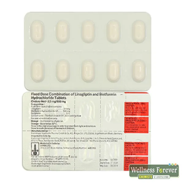 ONDERO-MET 2.5MG/500MG 10TAB